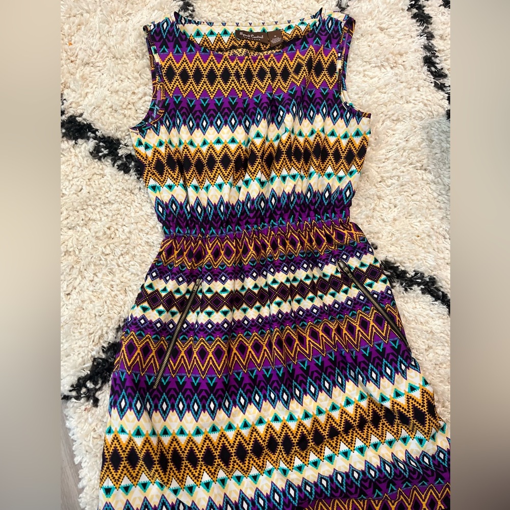 Vibrant Geometric Pattern Dress
